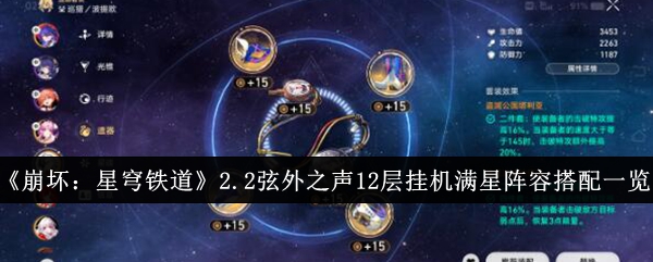 崩坏星穹铁道2.2弦外之声12层挂机满星阵容怎么搭配（崩坏星穹铁道2.2弦外之声12层挂机满星阵容搭配一览）插图