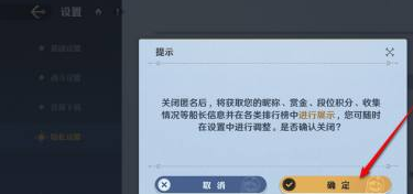 航海王壮志雄心排行榜信息怎么隐藏（排行榜信息匿名不显示方法）插图3